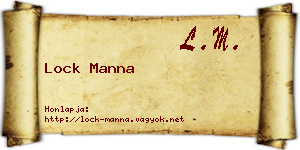 Lock Manna névjegykártya